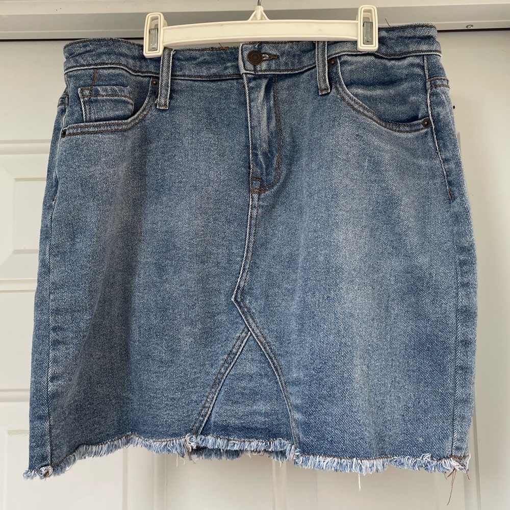 Mossimo Fringe Jean Skirt